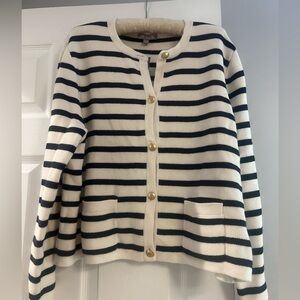 J crew striped lady jacket